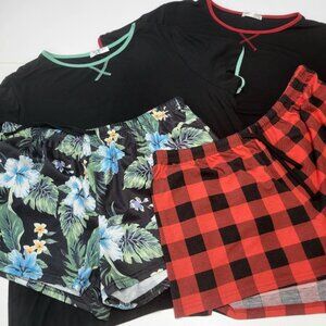 Ekouaer Pajama Set Bundle – 2pc Tops & Shorts Sleepwear Lot Size XL